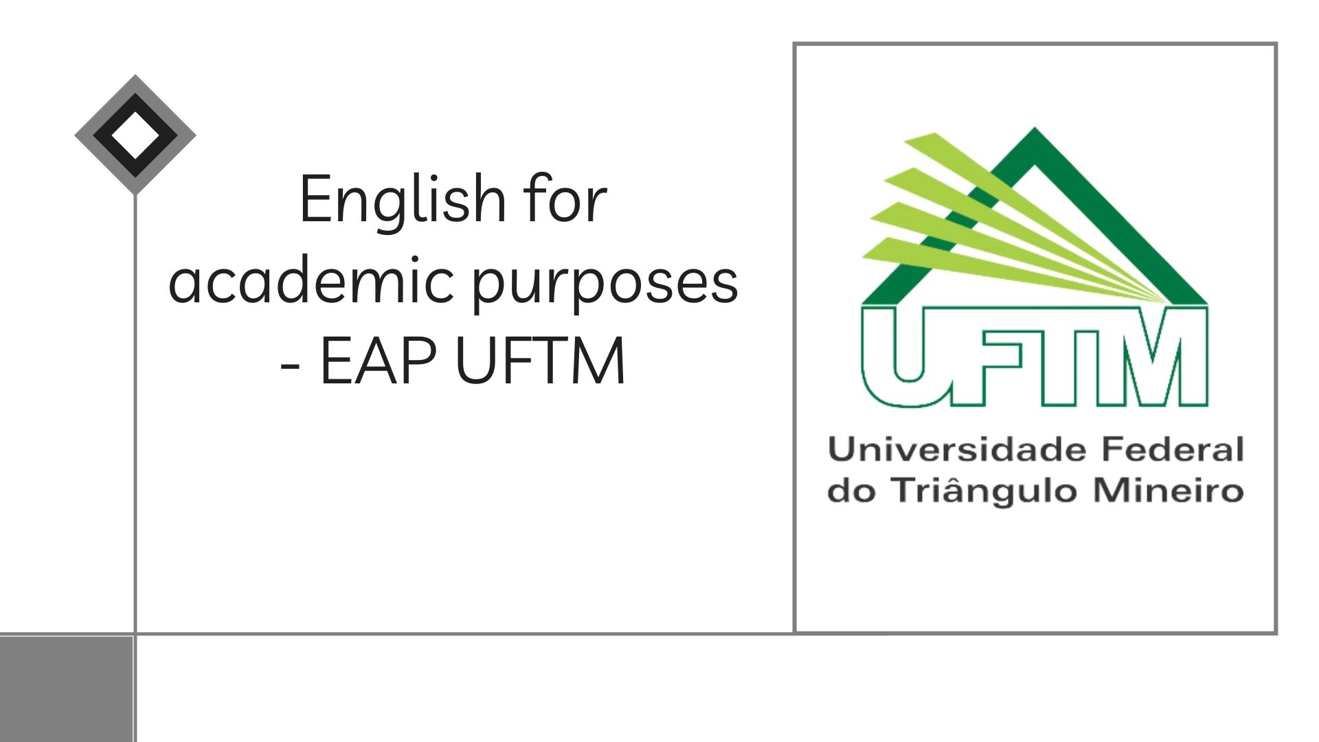 (Backup CEAD) Núcleo de Internacionalização: English for academic purposes